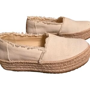Women's Beige Espadrille Slip-On Shoes